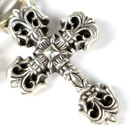 CHROME HEARTS Filigree Cross Dagger Keyring Silver 925