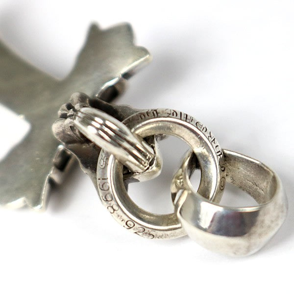 CHROME HEARTS Double CH Cross Small Bail Charm Silver