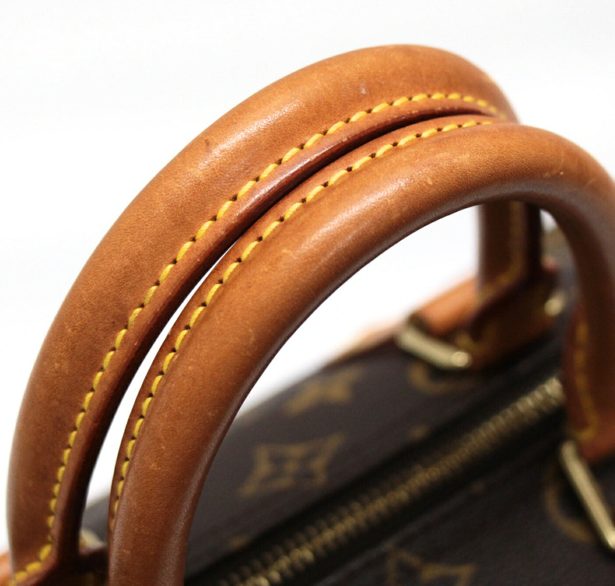 Louis Vuitton Speedy 25 Monogram Leather Bag Brown