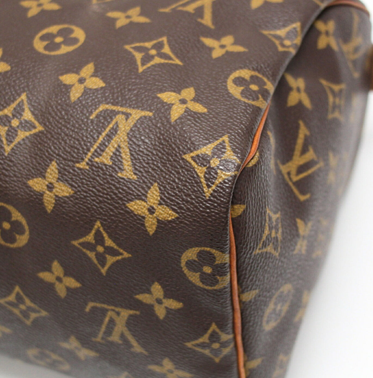 Louis Vuitton Speedy 25 Monogram Leather Bag Brown
