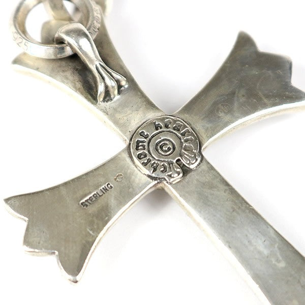 CHROME HEARTS Large Cross w/ Bail Pendant Charm Silver