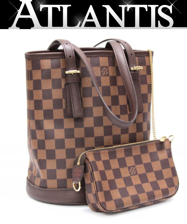 LOUIS VUITTON Mare Damier Pouch Bag Brown