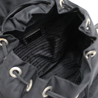 PRADA Double Pocket Nylon Backpack Black