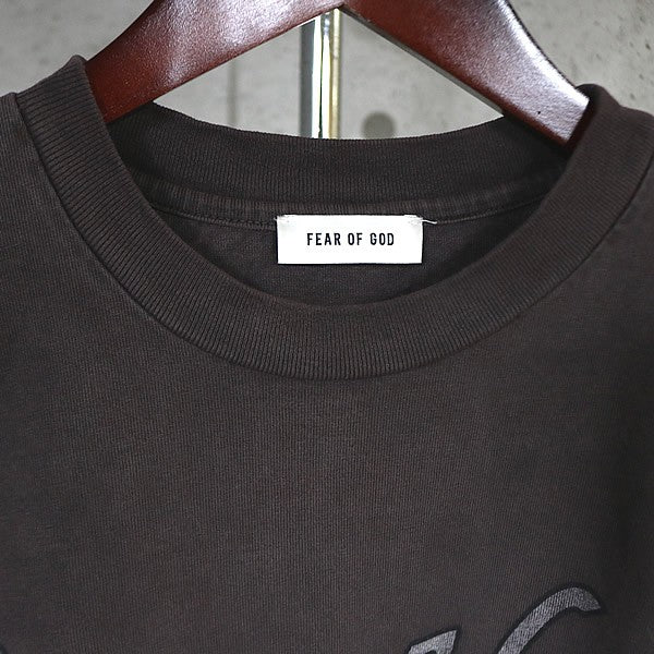 FEAR OF GOD Logo Short Sleeve T-Shirt Burgundy Size M