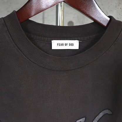 FEAR OF GOD Logo Short Sleeve T-Shirt Burgundy Size M