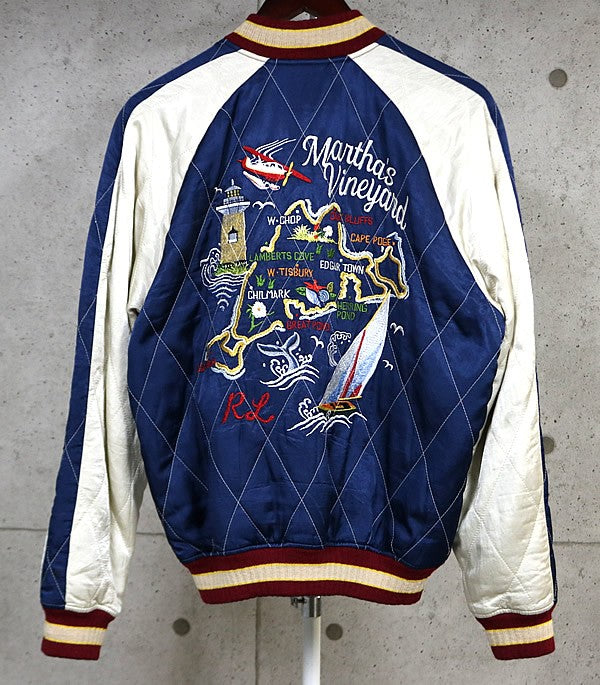 RALPH LARUREN Oak Bluffs Souvenir Jacket Blue/White Size S