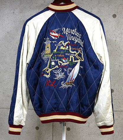 RALPH LARUREN Oak Bluffs Souvenir Jacket Blue/White Size S