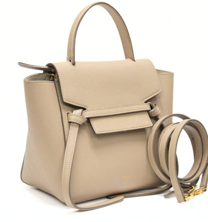 CELINE Nano Leather 2WAY Belt Bag Beige