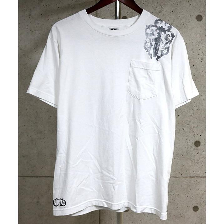 CHROME HEARTS Vintage Silver Logo T-Shirt White Size S