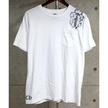 CHROME HEARTS Vintage Silver Logo T-Shirt White Size S