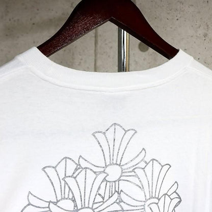 CHROME HEARTS Vintage Silver Logo T-Shirt White Size S