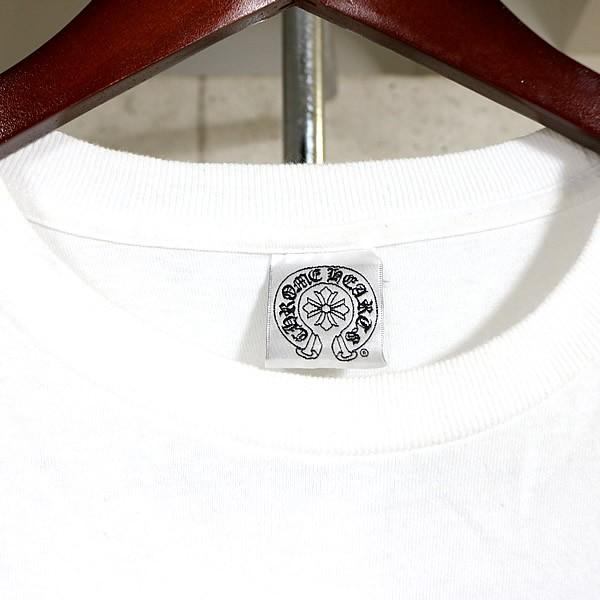 CHROME HEARTS Vintage Silver Logo T-Shirt White Size S