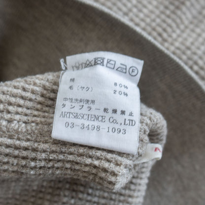 ARTS&SCIENCE Cotton Yak Thermal Top Greige Size M