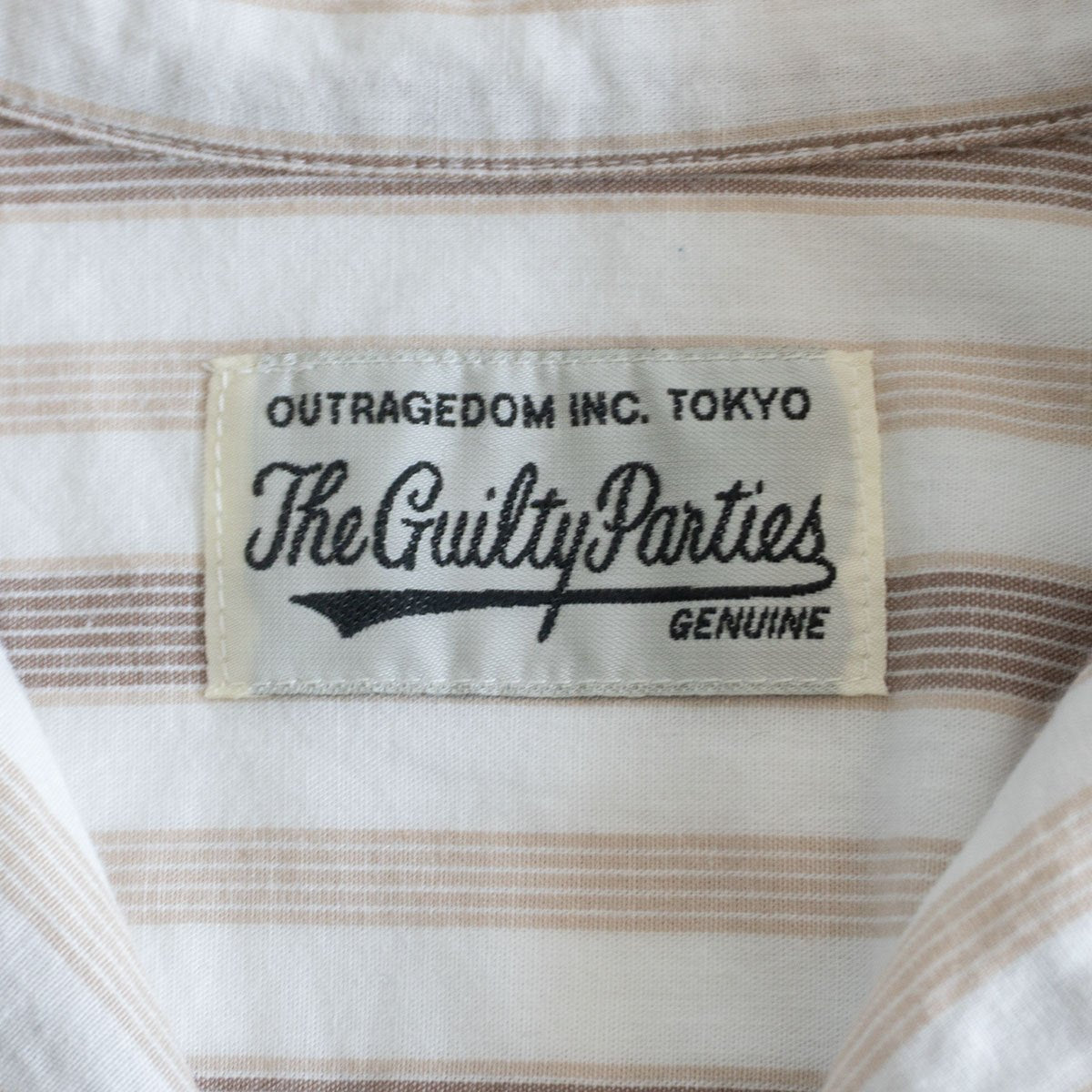 WACKO MARIA Striped Open Collar S/S Shirt Size L