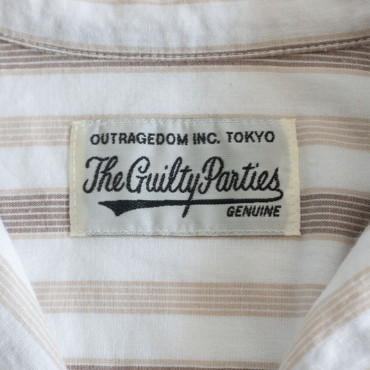 WACKO MARIA Striped Open Collar S/S Shirt Size L