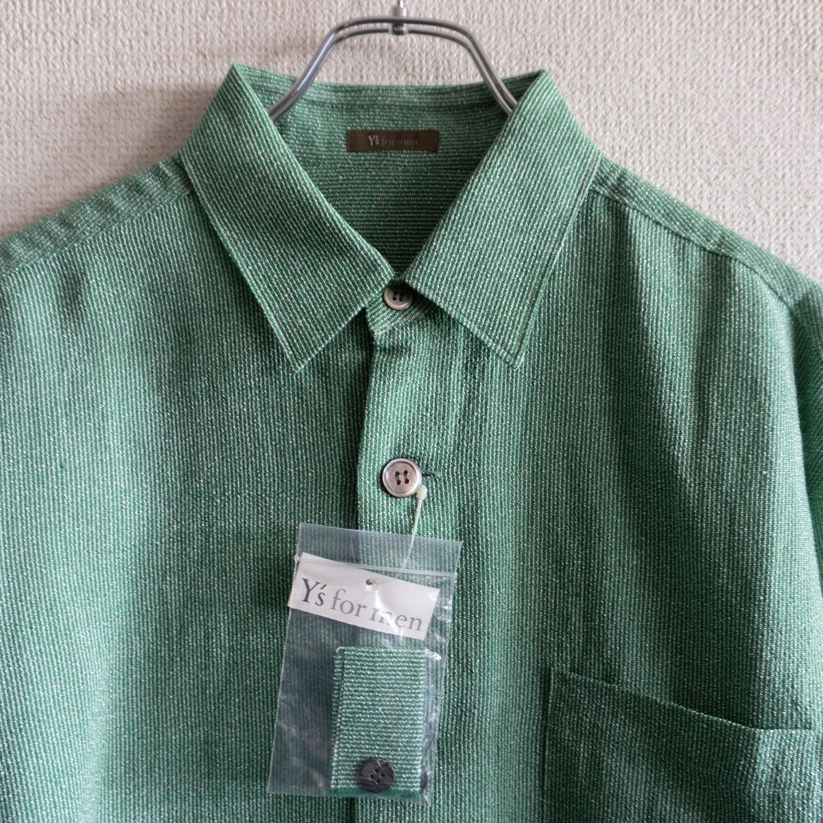 Y's for men Wool Rayon Oversized Shirt Green Size XL