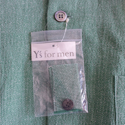 Y's for men Wool Rayon Oversized Shirt Green Size XL