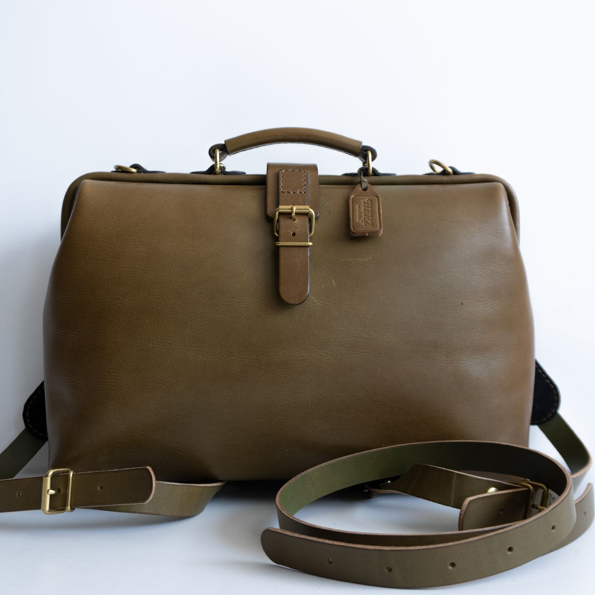 HERZ 3-Way Dalles Leather Bag Green Size ONE SIZE