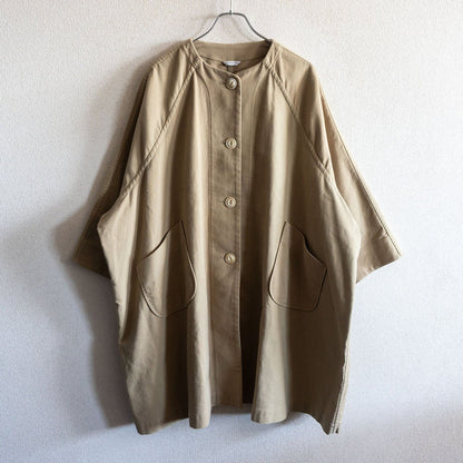 ARTS&SCIENCE No-Collar Balloon Coat Cotton Beige Size S