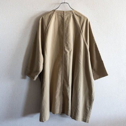 ARTS&SCIENCE No-Collar Balloon Coat Cotton Beige Size S