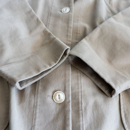 ARTS&SCIENCE No-Collar Balloon Coat Cotton Beige Size S