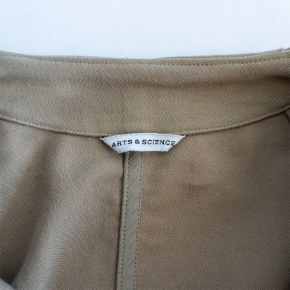 ARTS&SCIENCE No-Collar Balloon Coat Cotton Beige Size S