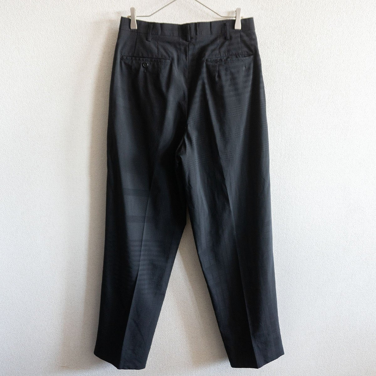 Y's for men 90s Wool 2-Tuck Jacquard Check Slacks Size 32