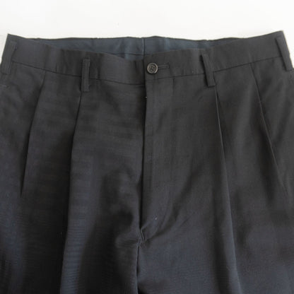Y's for men 90s Wool 2-Tuck Jacquard Check Slacks Size 32