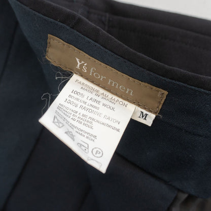Y's for men 90s Wool 2-Tuck Jacquard Check Slacks Size 32