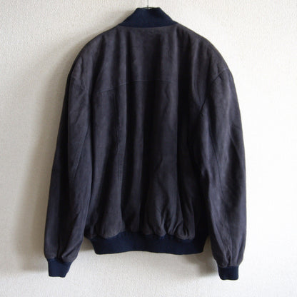 BURBERRYS 80s Suede Bal Collar Jacket Nova Check Size XL