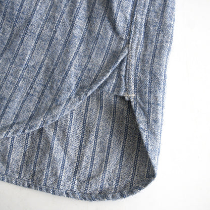 NIGEL CABOURN Cotton Linen Stripe Work Shirt Size M