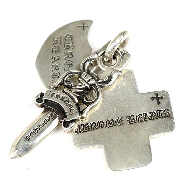 CHROME HEARTS Three Trinkets Pendant Charm Silver