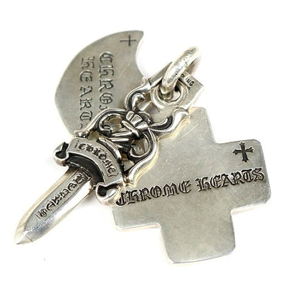 CHROME HEARTS Three Trinkets Pendant Charm Silver
