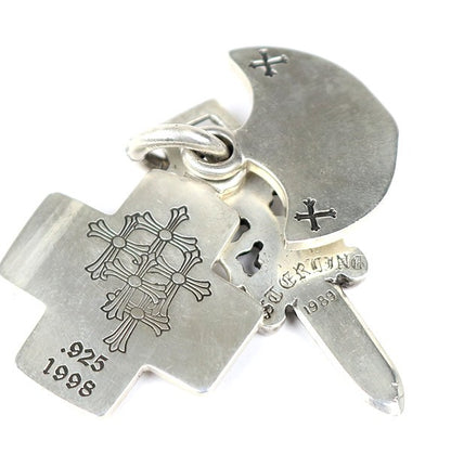 CHROME HEARTS Three Trinkets Pendant Charm Silver