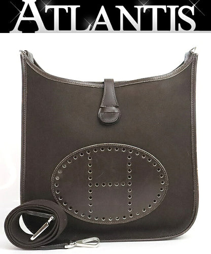 HERMES Evelyne II PM Box Calf Bag Brown