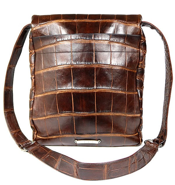 CHROME HEARTS Alligator Dagger ZIP Shoulder Bag Brown