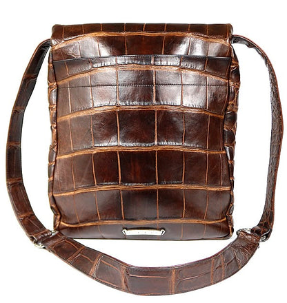 CHROME HEARTS Alligator Dagger ZIP Shoulder Bag Brown