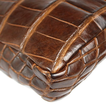 CHROME HEARTS Alligator Dagger ZIP Shoulder Bag Brown