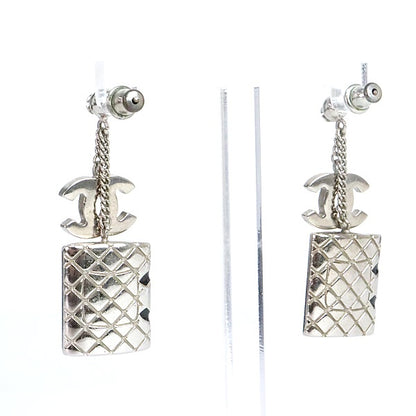 CHANEL Coco Mark Cambon Earrings Silver