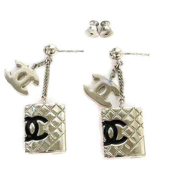 CHANEL Coco Mark Cambon Earrings Silver