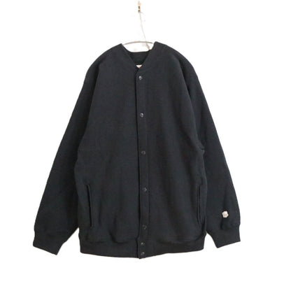 2Sides Snap Button Sweat Cardigan Gray Sweatshirt Size M