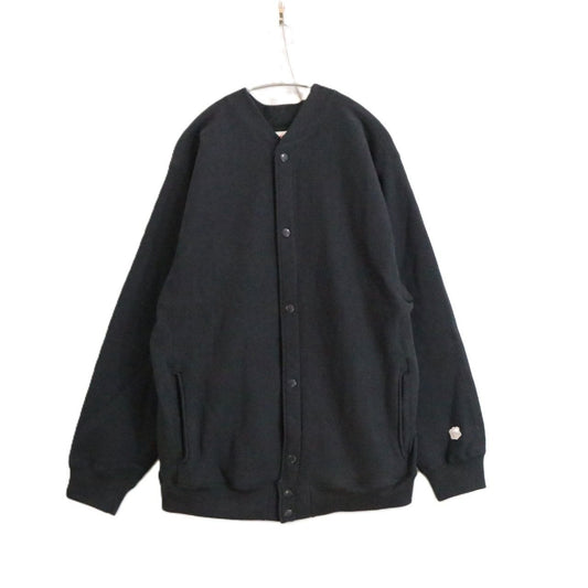 2Sides Snap Button Sweat Cardigan Gray Sweatshirt Size M