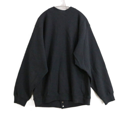 2Sides Snap Button Sweat Cardigan Gray Sweatshirt Size M