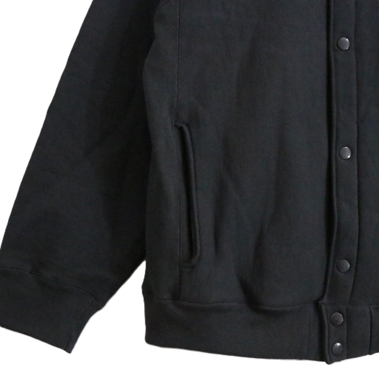 2Sides Snap Button Sweat Cardigan Gray Sweatshirt Size M
