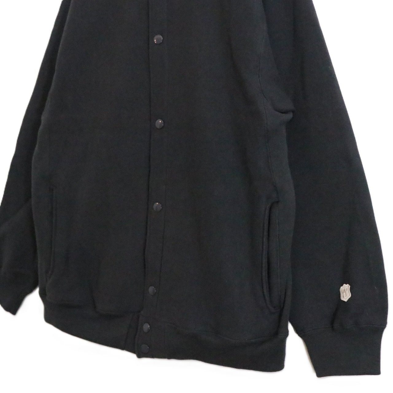 2Sides Snap Button Sweat Cardigan Gray Sweatshirt Size M