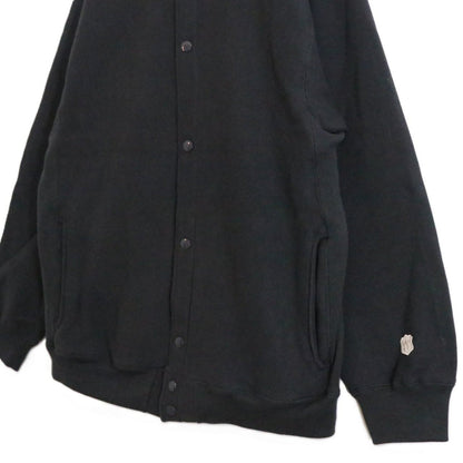 2Sides Snap Button Sweat Cardigan Gray Sweatshirt Size M