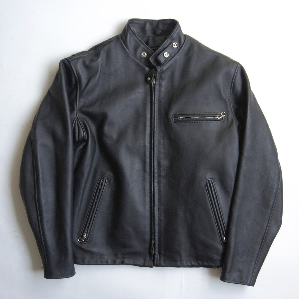 SCHOTT 641 Single Rider Leather Jacket Removable Size XXS