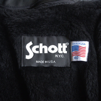 SCHOTT 641 Single Rider Leather Jacket Removable Size XXS