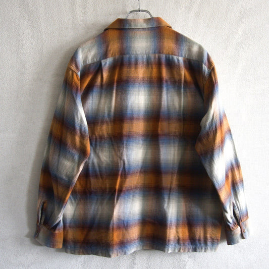 PENDLETON Open Collar Cotton Ombre Boxy Shirt Size M