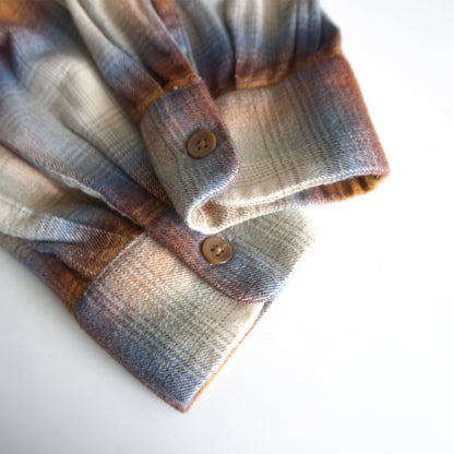 PENDLETON Open Collar Cotton Ombre Boxy Shirt Size M